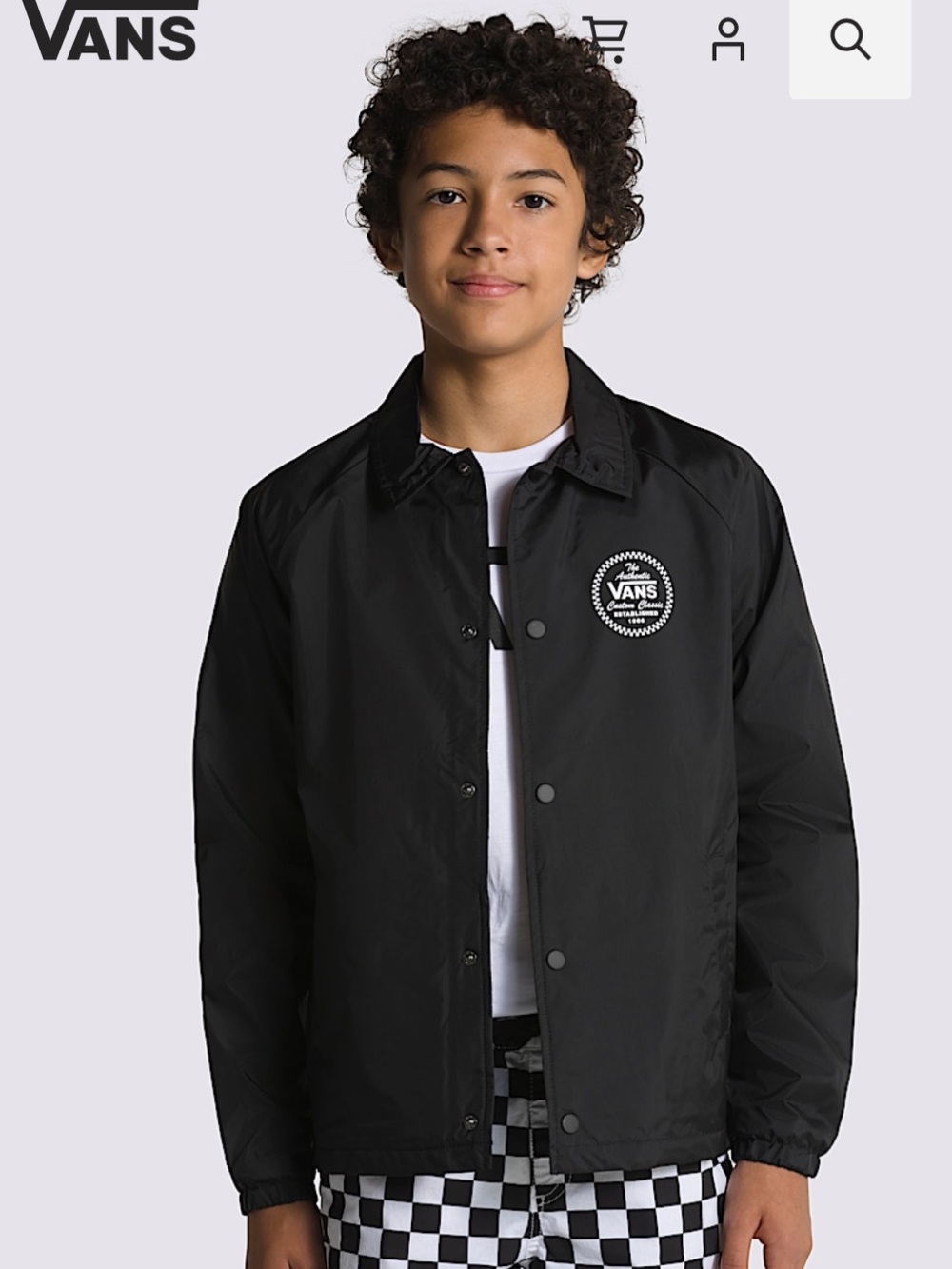 Vans Kids Torrey Coaches Windbreaker Jacket Small